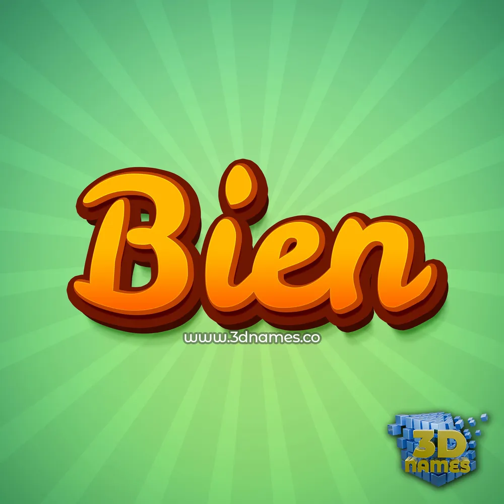 bien in Green Rays style - 3D name wallpaper