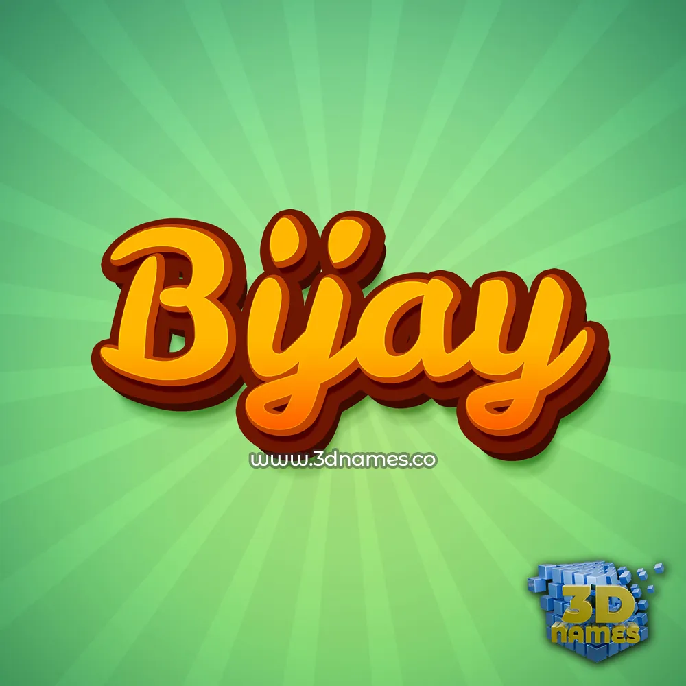 bijay in Green Rays style - 3D name wallpaper