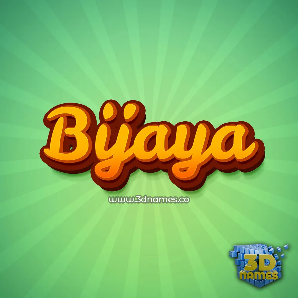 bijaya in Green Rays style - 3D name wallpaper