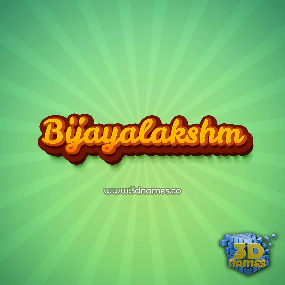 bijayalakshm in Green Rays style - 3D name wallpaper