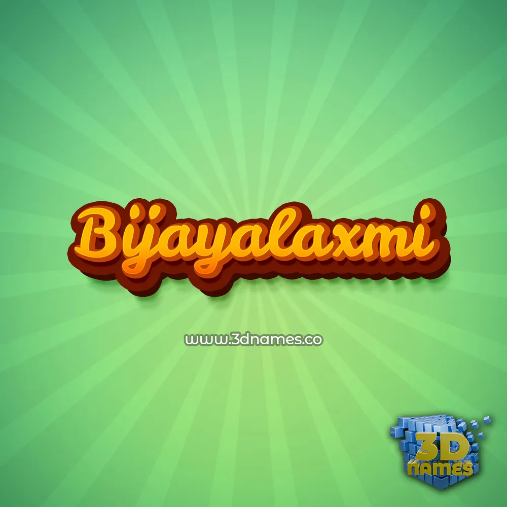 bijayalaxmi in Green Rays style - 3D name wallpaper