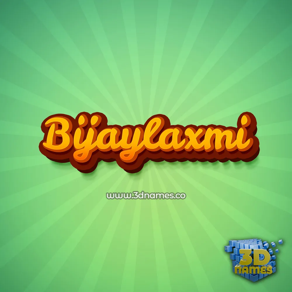 bijaylaxmi in Green Rays style - 3D name wallpaper