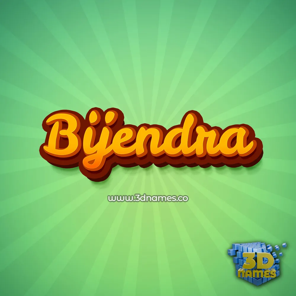 bijendra in Green Rays style - 3D name wallpaper