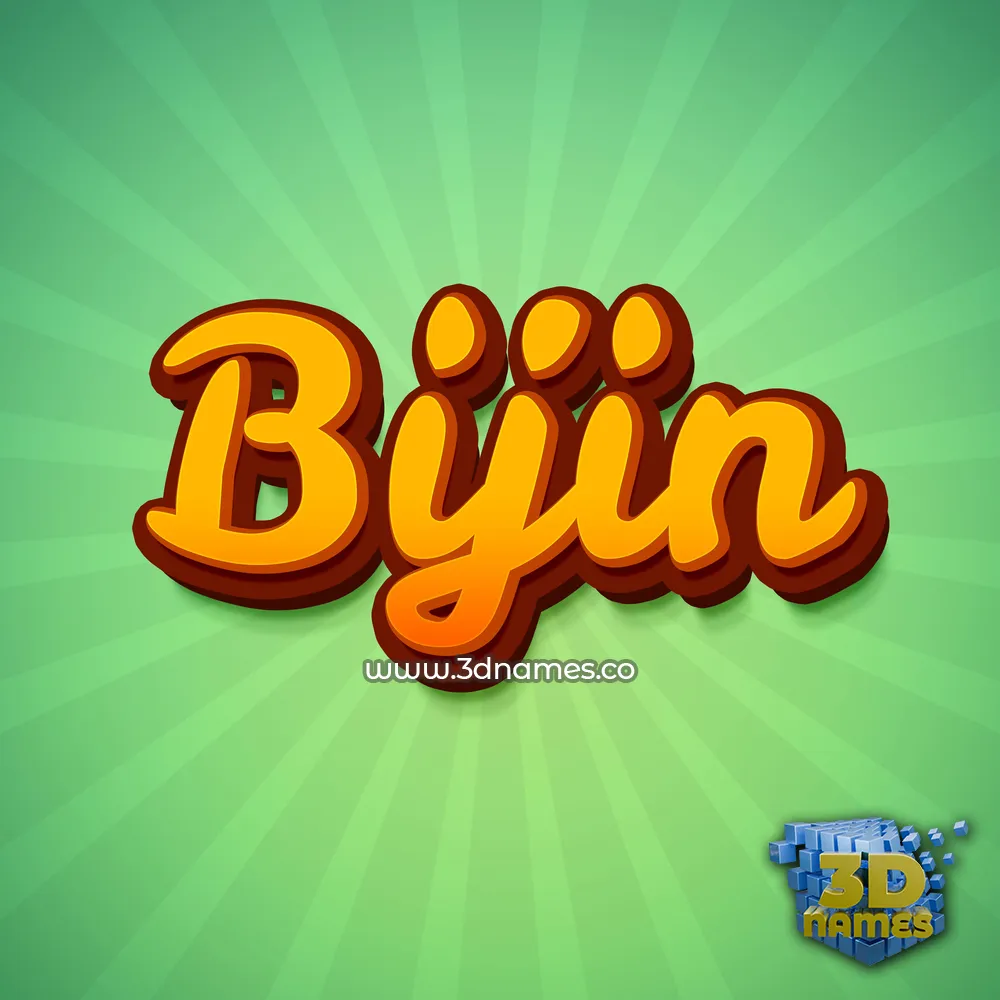 bijin in Green Rays style - 3D name wallpaper