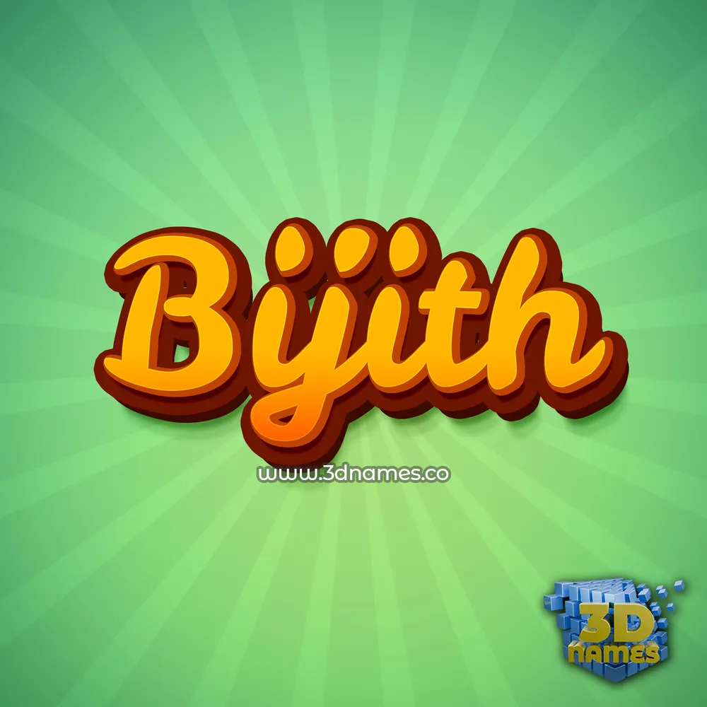 bijith in Green Rays style - 3D name wallpaper