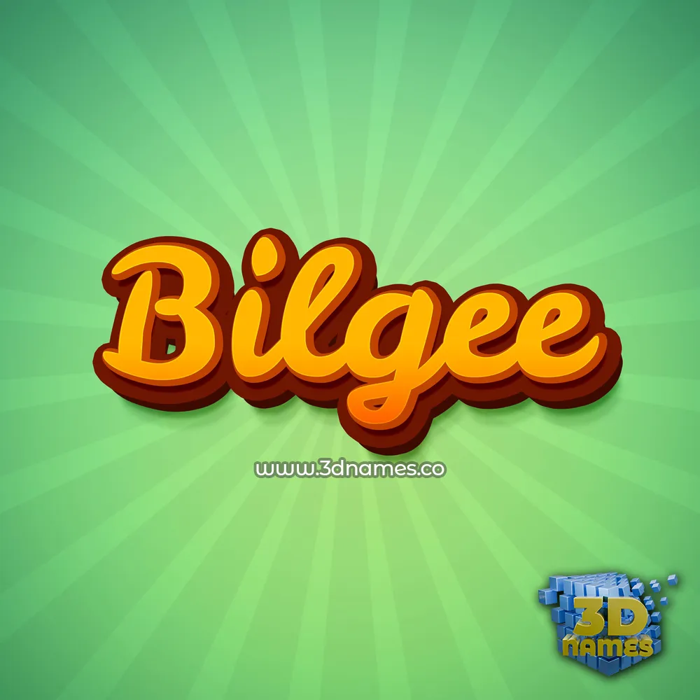 bilgee in Green Rays style - 3D name wallpaper