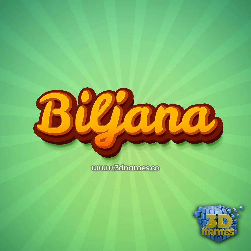 biljana in Green Rays style - 3D name wallpaper