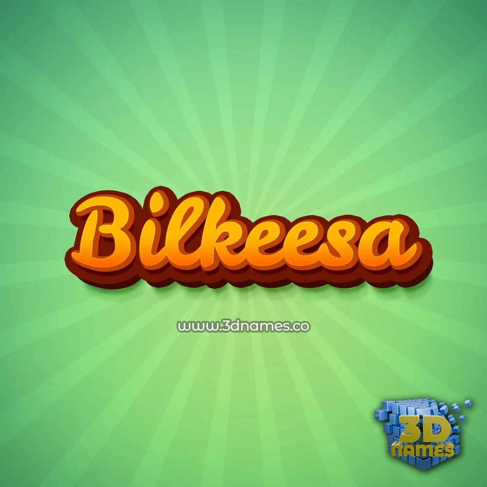bilkeesa in Green Rays style - 3D name wallpaper
