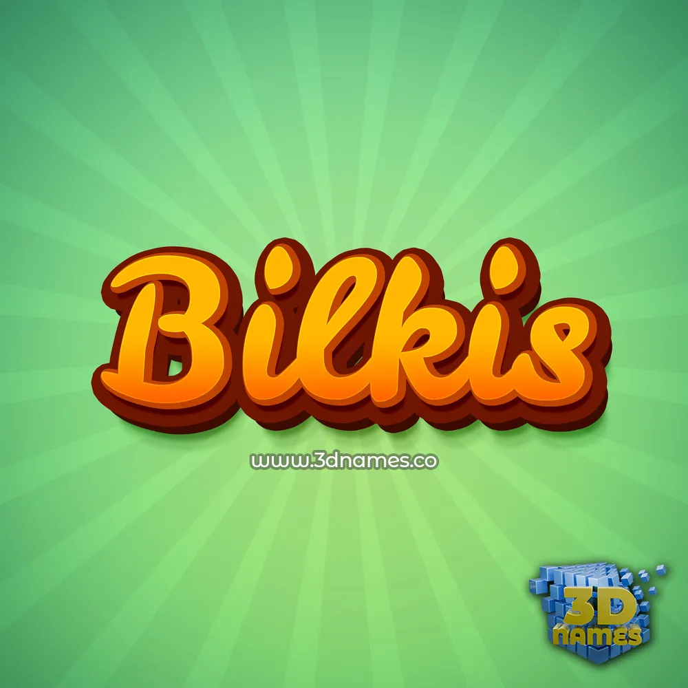 bilkis in Green Rays style - 3D name wallpaper