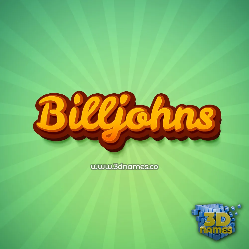 billjohns in Green Rays style - 3D name wallpaper