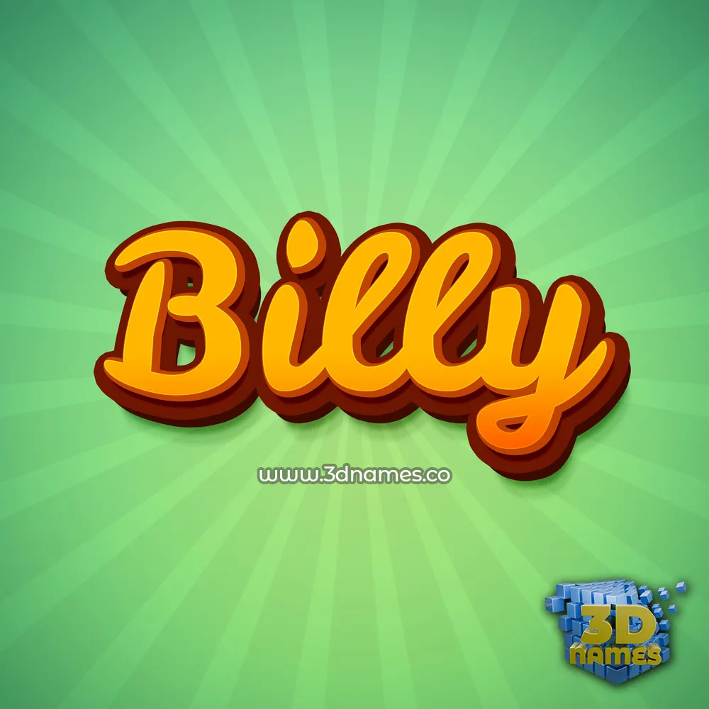 billy in Green Rays style - 3D name wallpaper