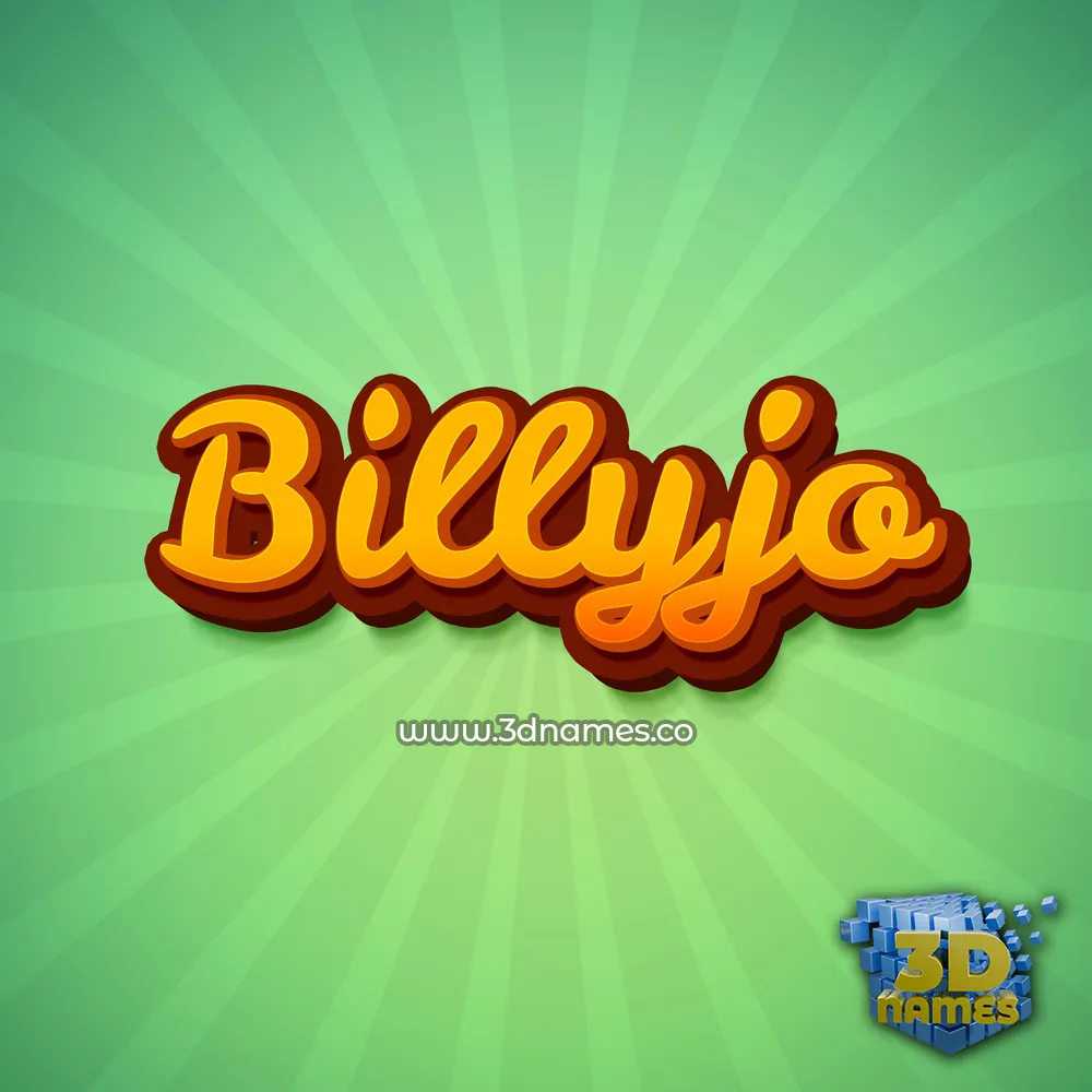 billyjo in Green Rays style - 3D name wallpaper