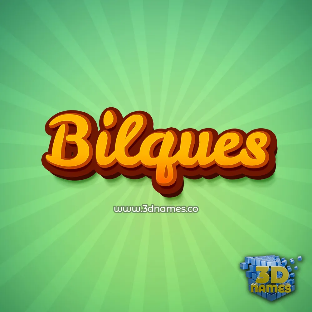bilques in Green Rays style - 3D name wallpaper