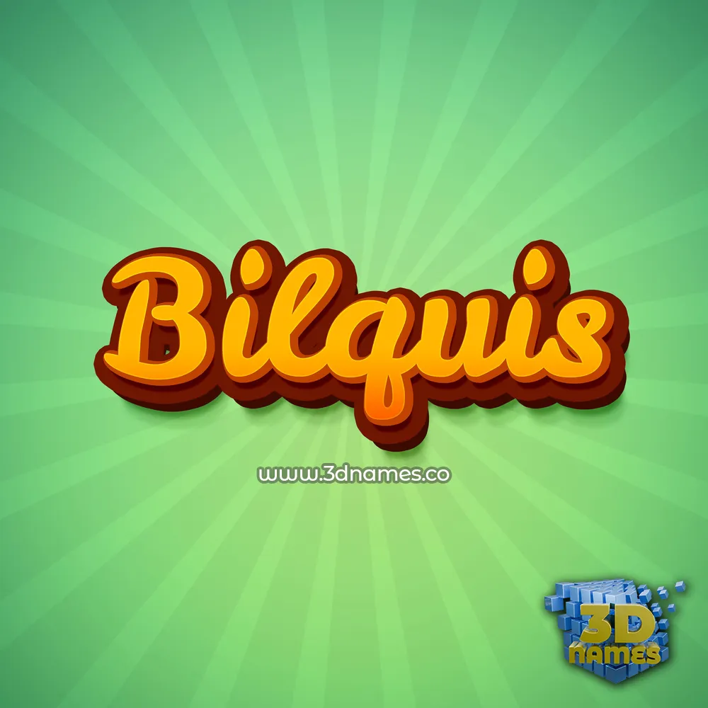 bilquis in Green Rays style - 3D name wallpaper