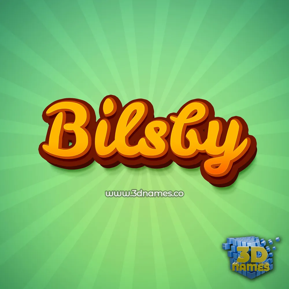 bilsby in Green Rays style - 3D name wallpaper
