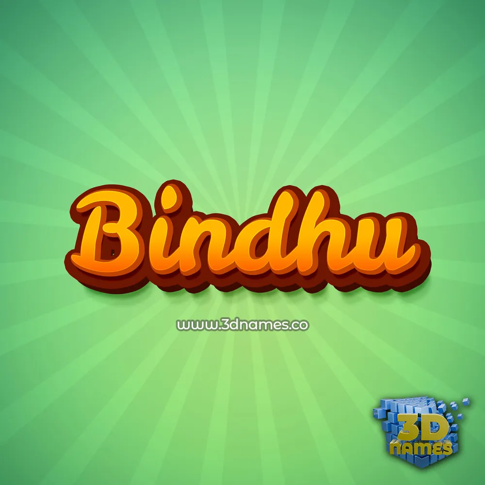 bindhu in Green Rays style - 3D name wallpaper