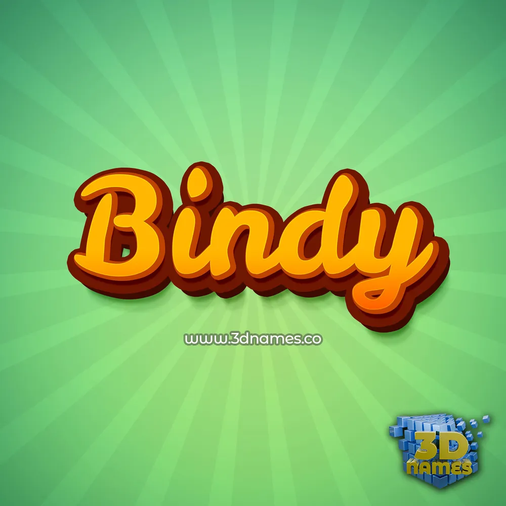bindy in Green Rays style - 3D name wallpaper