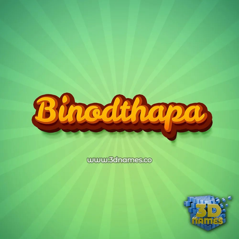 binodthapa in Green Rays style - 3D name wallpaper