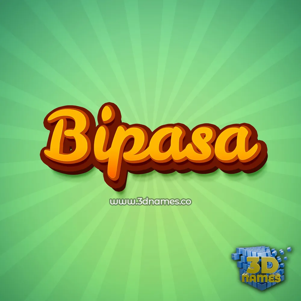 bipasa in Green Rays style - 3D name wallpaper
