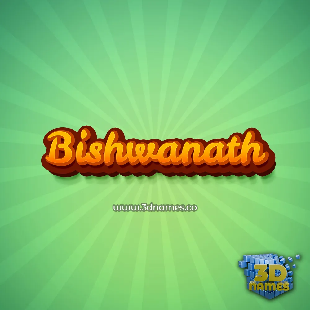 bishwanath in Green Rays style - 3D name wallpaper