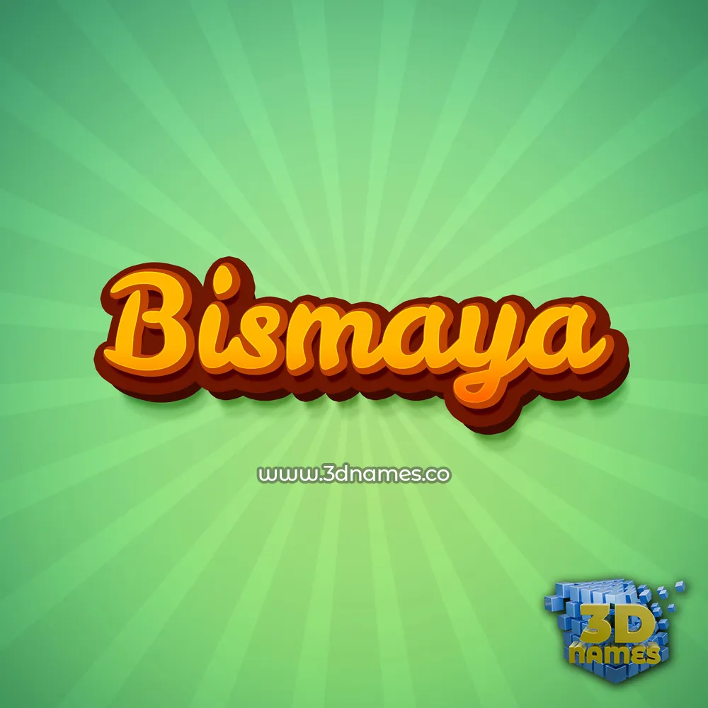 bismaya in Green Rays style - 3D name wallpaper