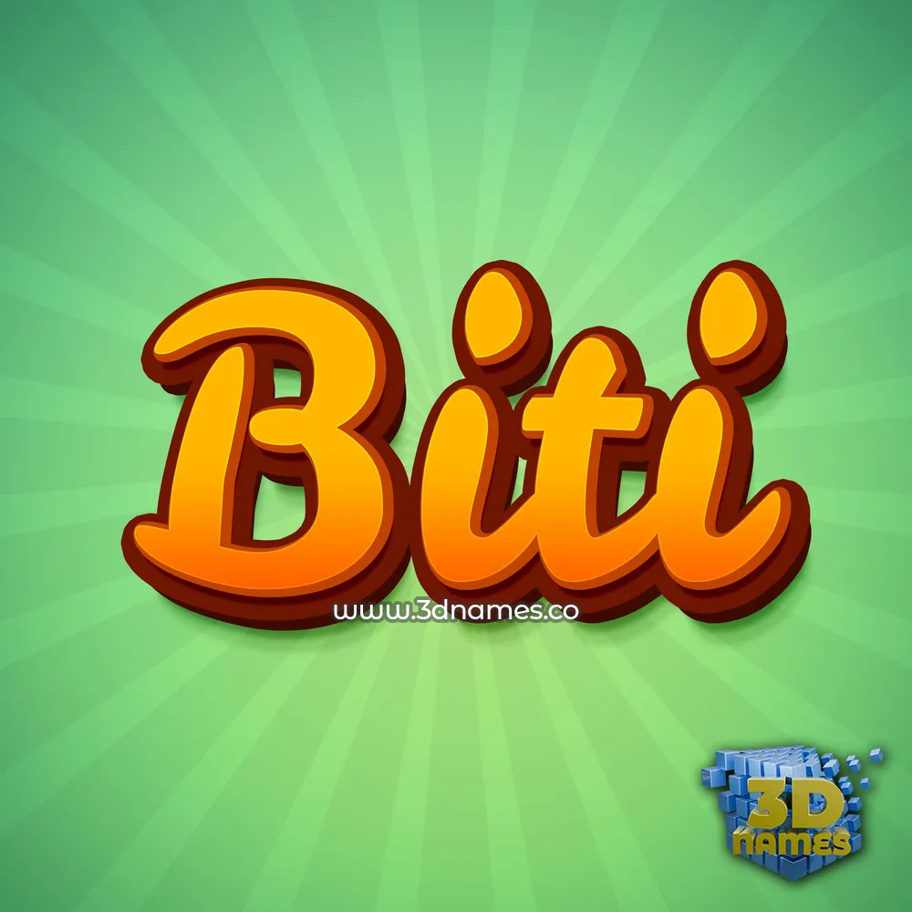 biti in Green Rays style - 3D name wallpaper