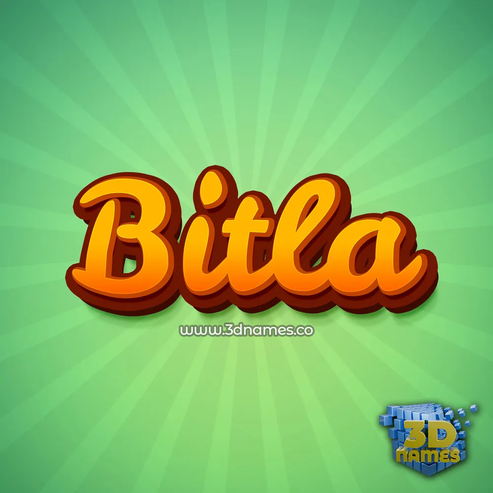 bitla in Green Rays style - 3D name wallpaper