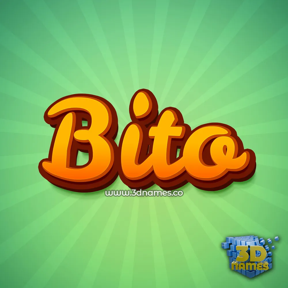 bito in Green Rays style - 3D name wallpaper