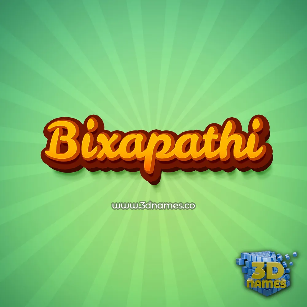 bixapathi in Green Rays style - 3D name wallpaper