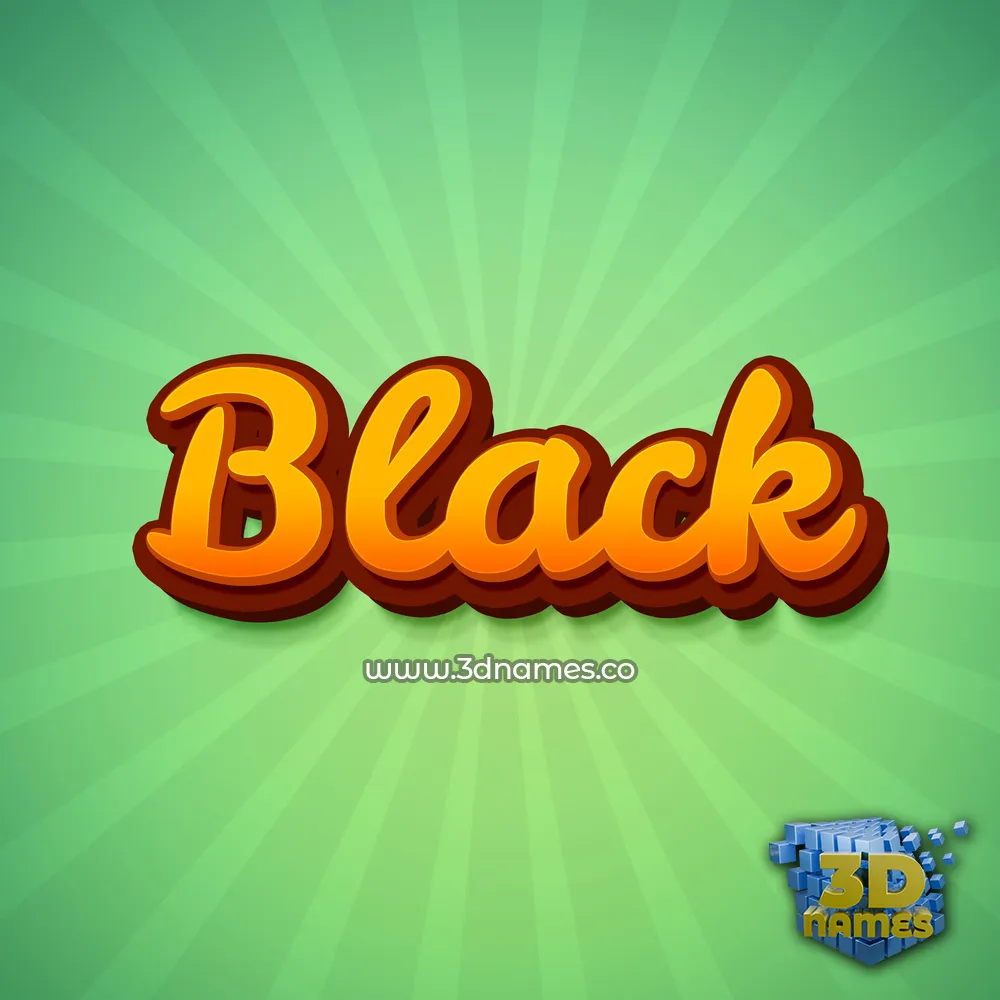 black in Green Rays style - 3D name wallpaper