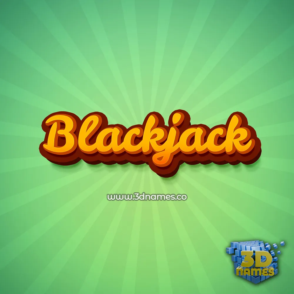 blackjack in Green Rays style - 3D name wallpaper