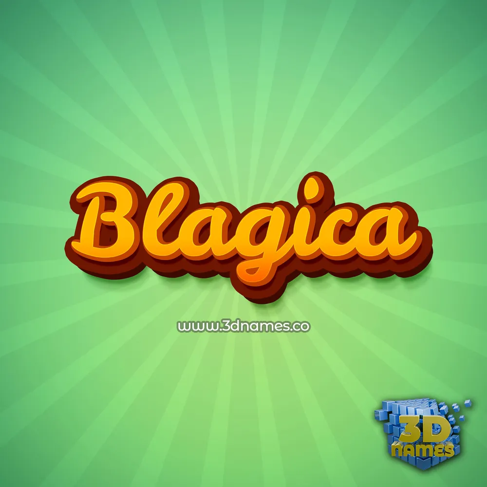 blagica in Green Rays style - 3D name wallpaper