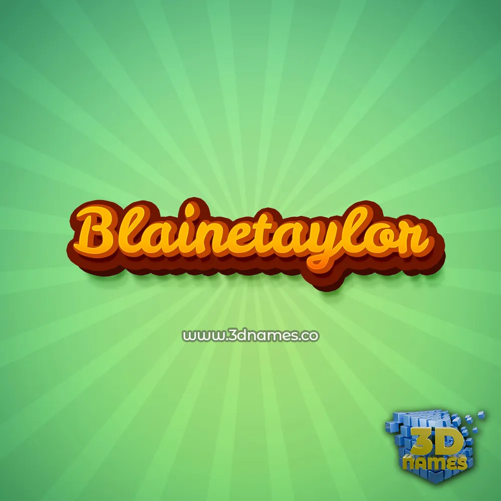blainetaylor in Green Rays style - 3D name wallpaper