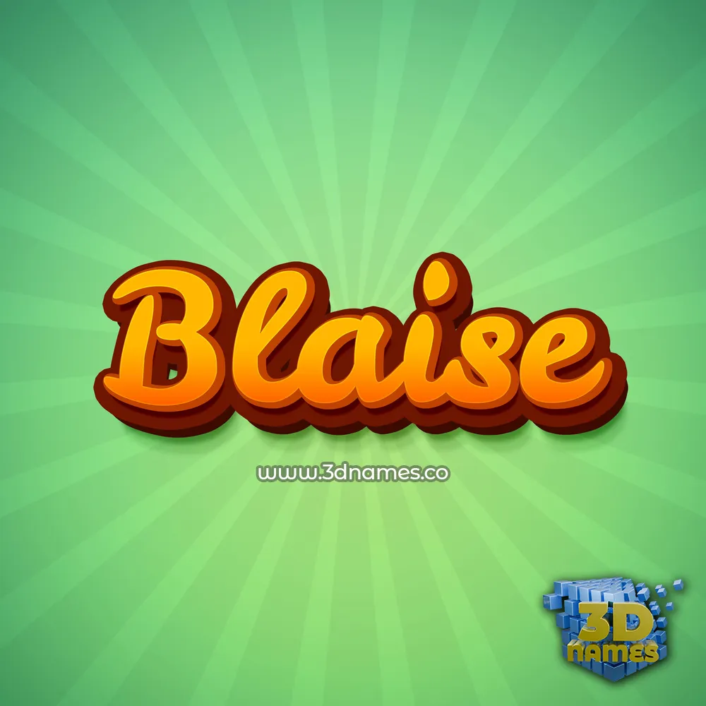 blaise in Green Rays style - 3D name wallpaper