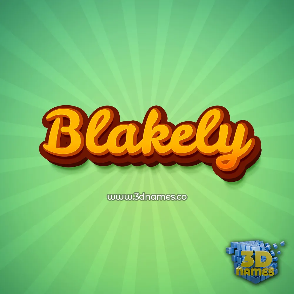blakely in Green Rays style - 3D name wallpaper
