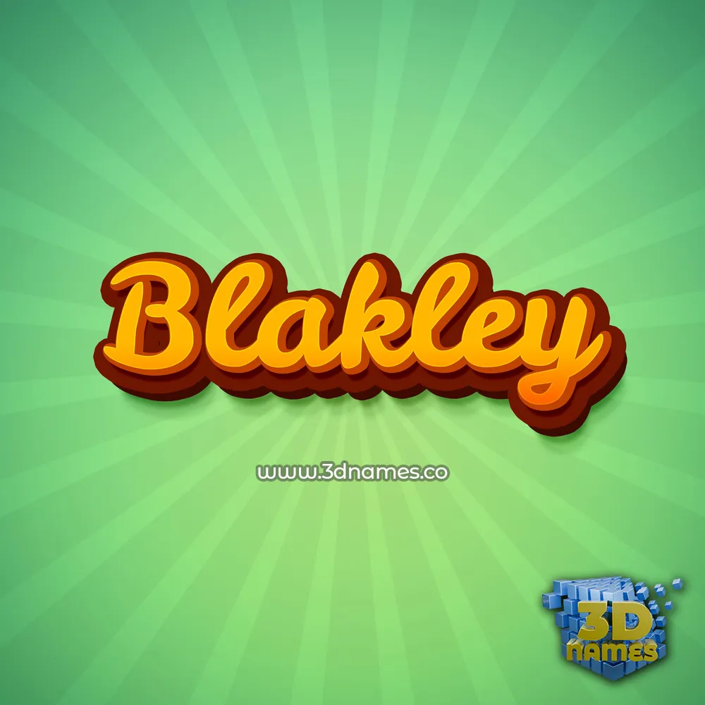 blakley in Green Rays style - 3D name wallpaper