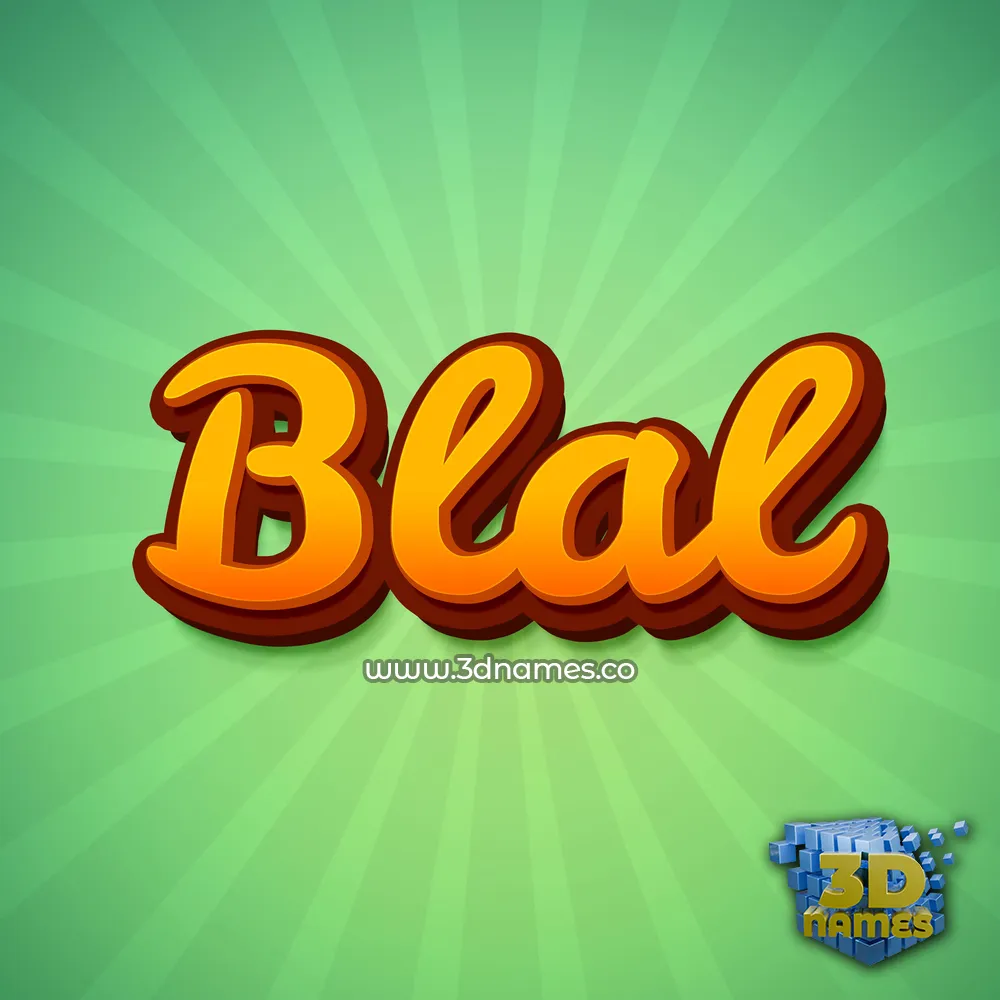 blal in Green Rays style - 3D name wallpaper
