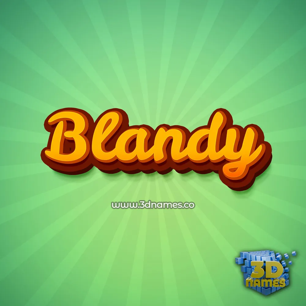 blandy in Green Rays style - 3D name wallpaper