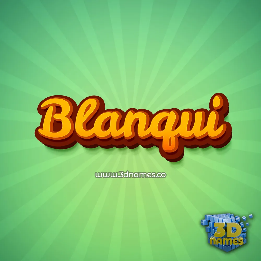 blanqui in Green Rays style - 3D name wallpaper