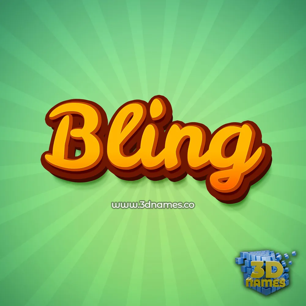 bling in Green Rays style - 3D name wallpaper