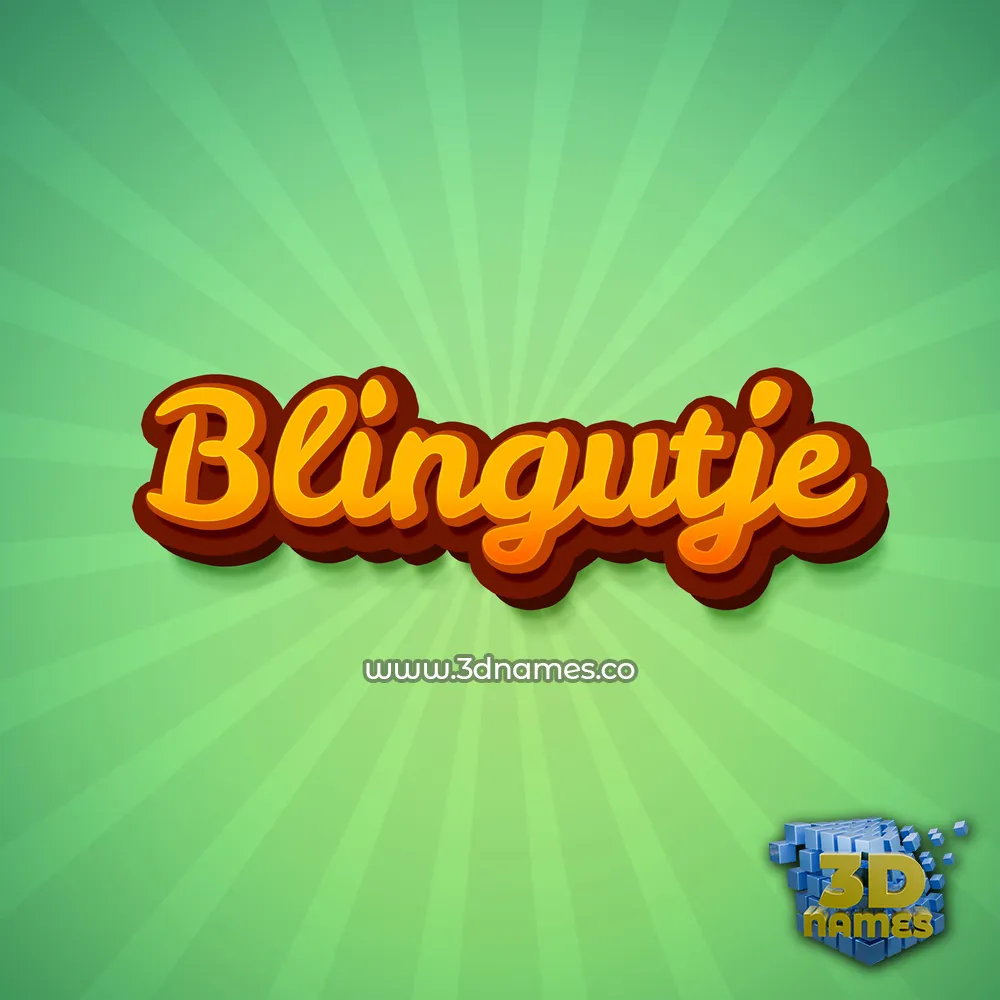 blingutje in Green Rays style - 3D name wallpaper