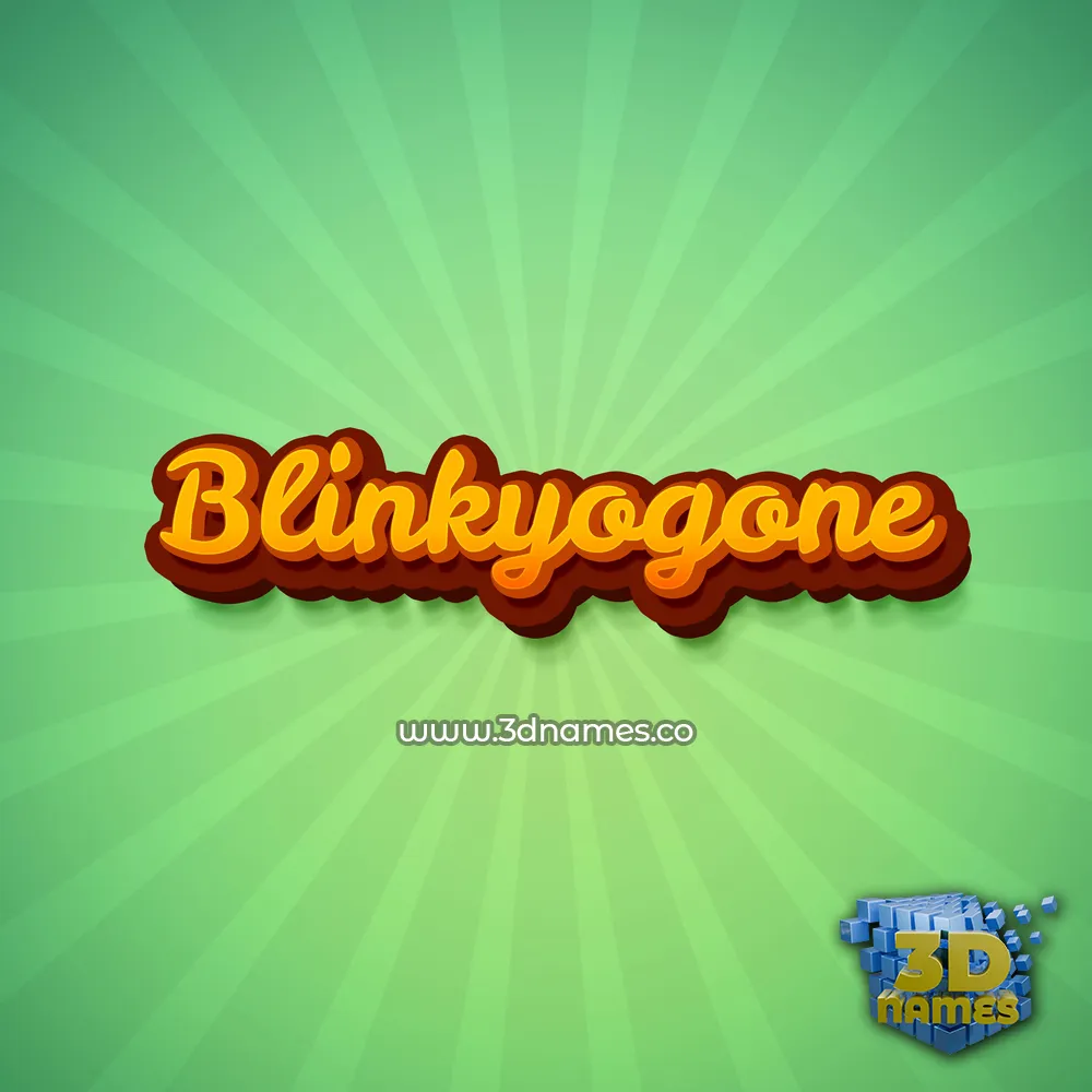 blinkyogone in Green Rays style - 3D name wallpaper