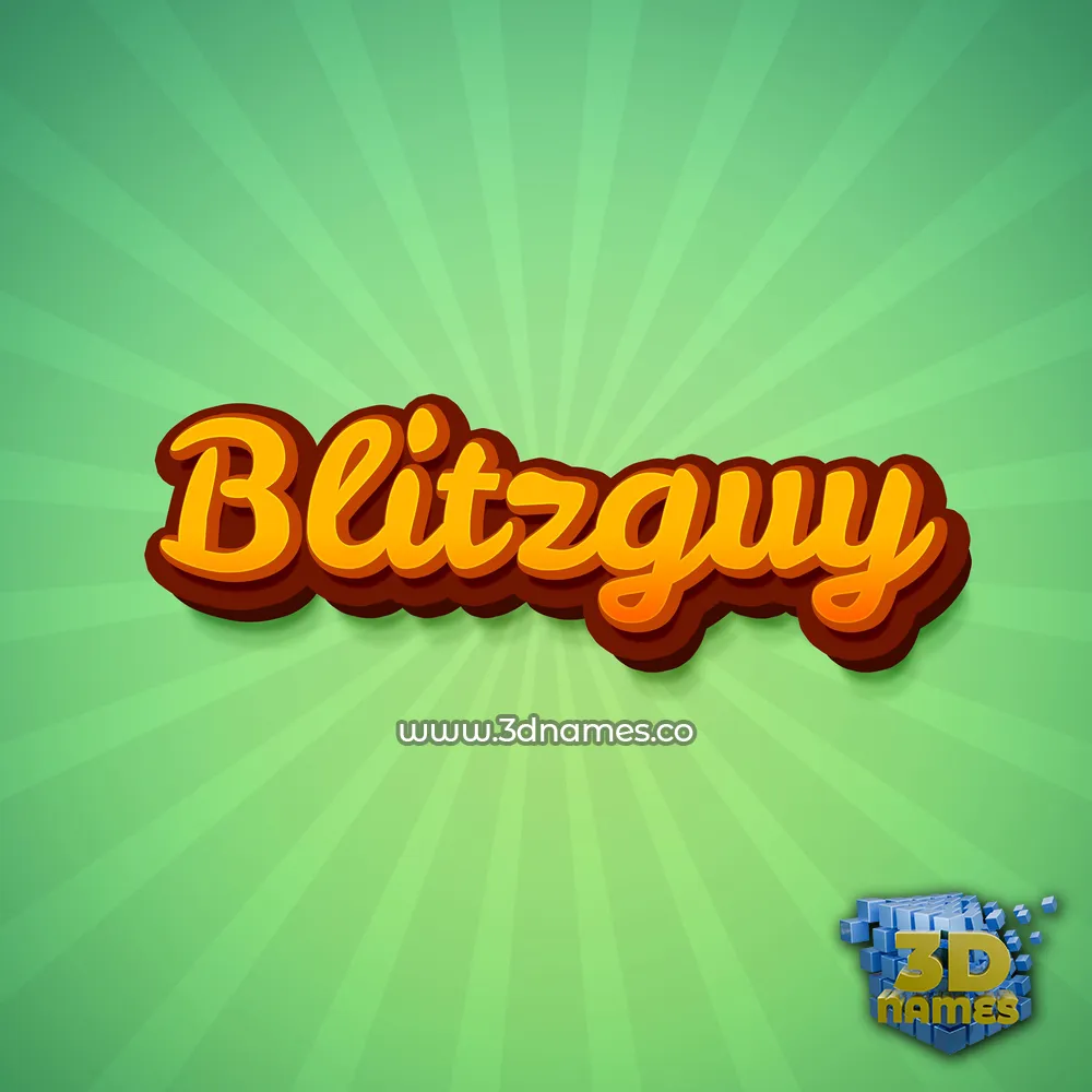 blitzguy in Green Rays style - 3D name wallpaper