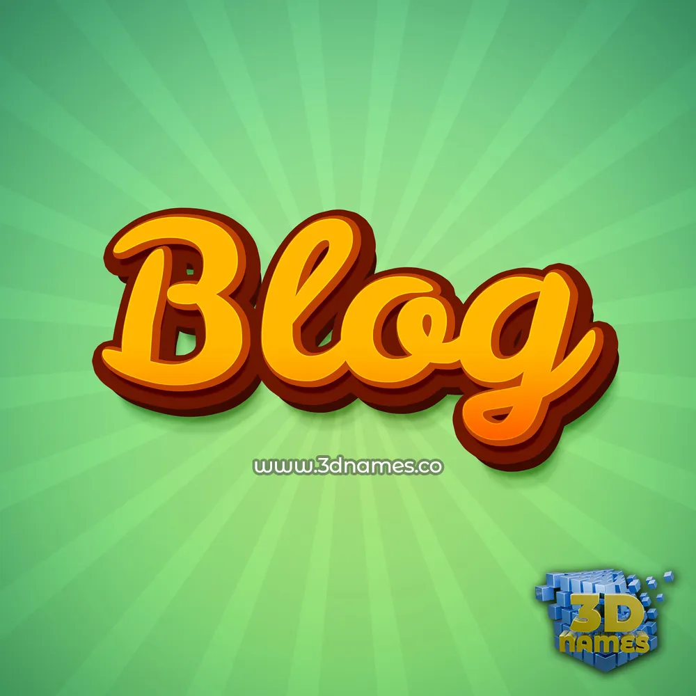 blog in Green Rays style - 3D name wallpaper
