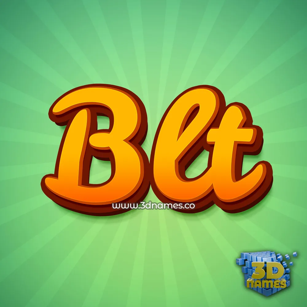 blt in Green Rays style - 3D name wallpaper