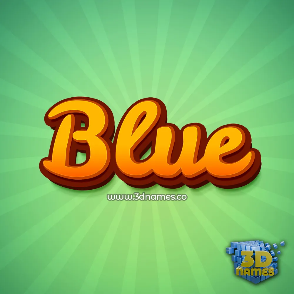 blue in Green Rays style - 3D name wallpaper
