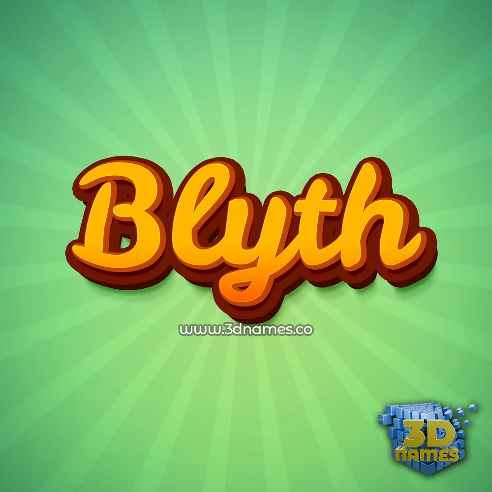 blyth in Green Rays style - 3D name wallpaper