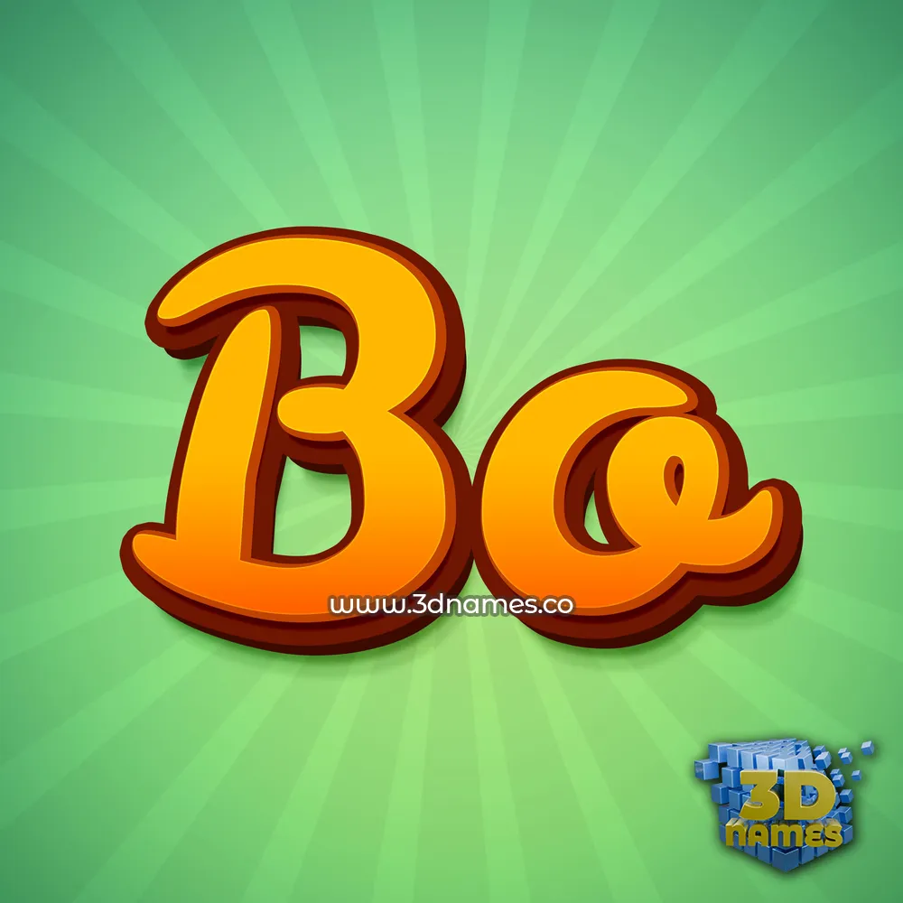 bo in Green Rays style - 3D name wallpaper