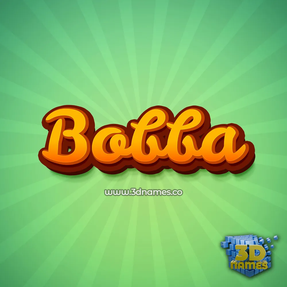 bobba in Green Rays style - 3D name wallpaper