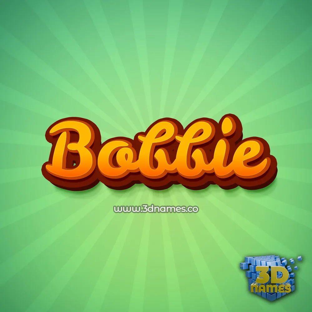 bobbie in Green Rays style - 3D name wallpaper